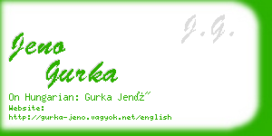 jeno gurka business card